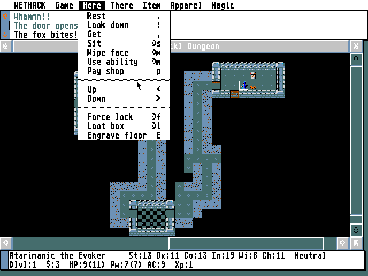 NetHack atari screenshot